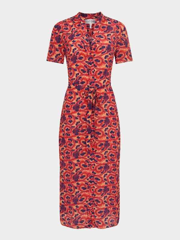 Vicki Dress in Harvest Coral