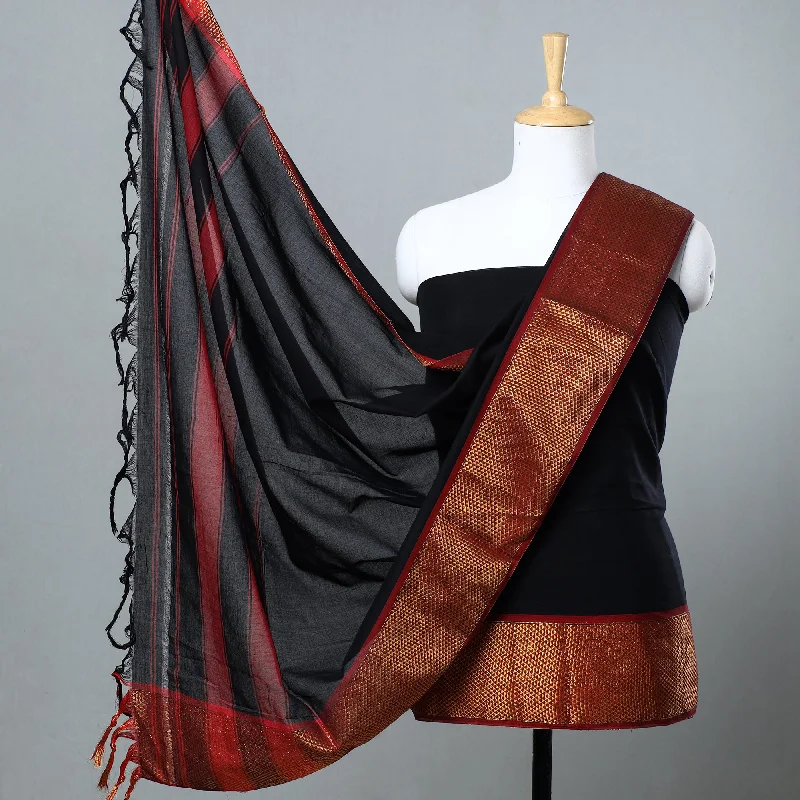 Black - 3pc Cotton Dharwad Dress Material 14