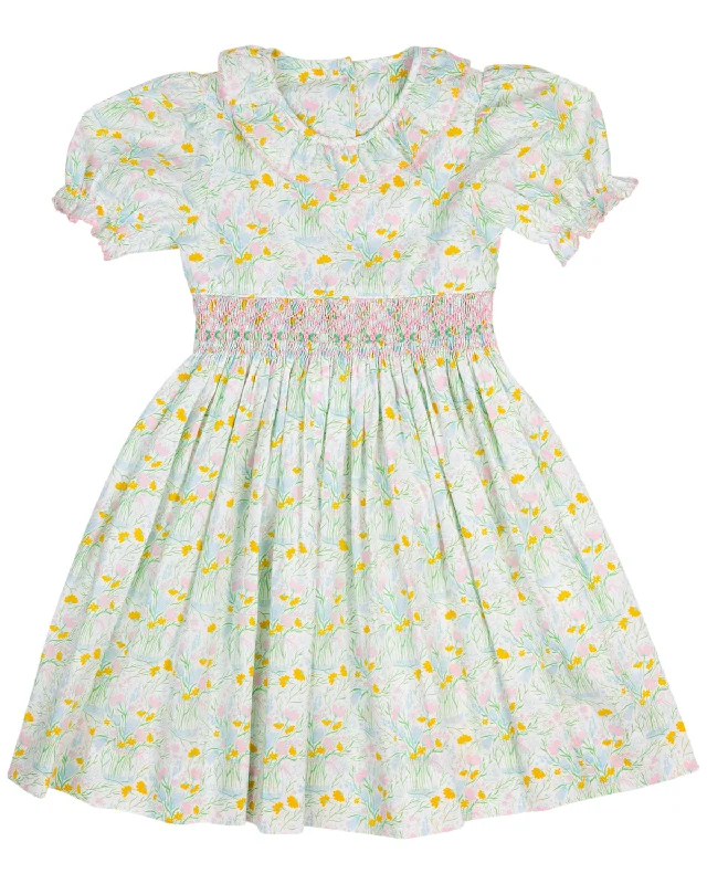 Floral Bouquet Smocked Jenny Dress