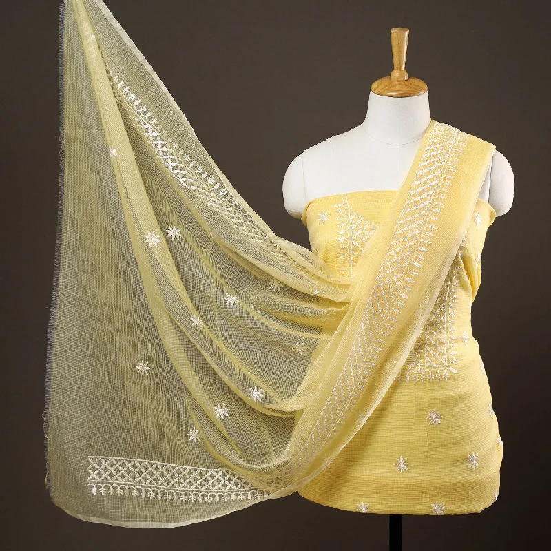 3pc Cotton Embroidered Kota Doria Dress Material 04