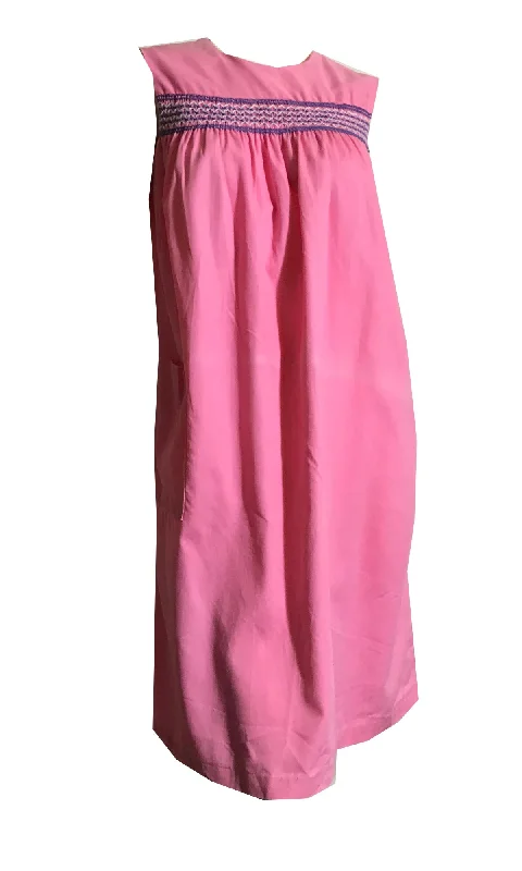 Pretty Pink Cotton Shift Dress circa 1960s