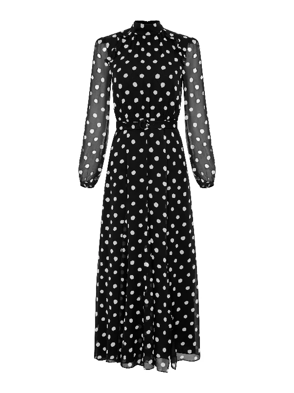 Jacqui B Dress in Mono Dot