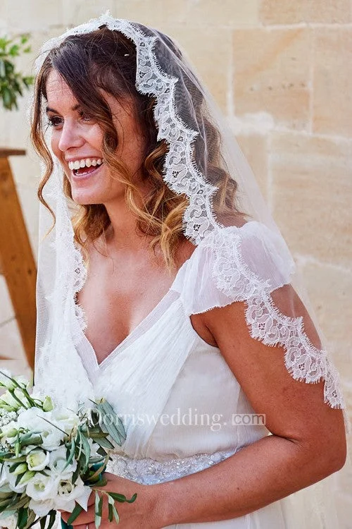 Wedding Veil dress New Eyelash lace Travel Soft Yarn Wedding Accessories