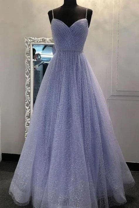 Sparkly Spaghetti Straps A Line Long Evening Formal Dress Fashion School Dance Dress Prom Dresses Sparkly Spaghetti Straps A Line Long Evening Formal Dress Fashion School Dance Dress Prom Dresses