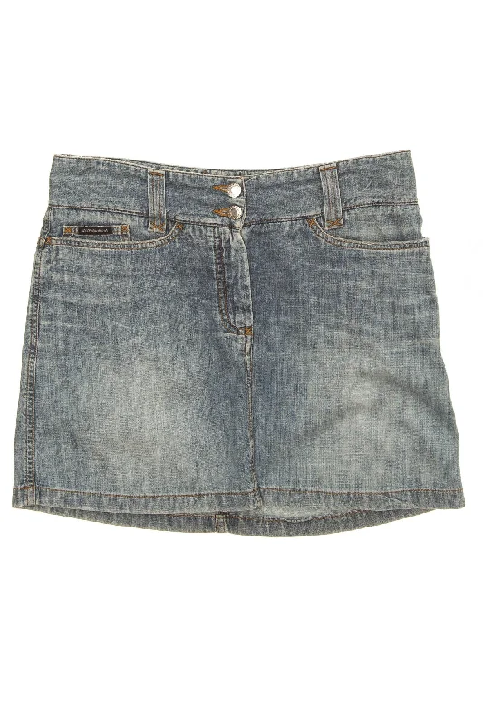 Dolce & Gabbana - Denim Jean Skirt - IT 42 velvet skirt plush