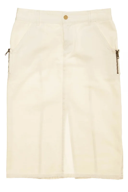 Tom Ford For Gucci - White Jean Pencil Skirt with Back Slit - IT 40 spandex blend skirt Tom Ford For Gucci - White Jean Pencil Skirt with Back Slit - IT 40 spandex blend skirt