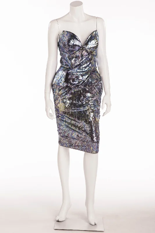 VIvienne Westwood - 2PC Purple, Blue, Silver Corset & Pencil Skirt - IT 40 low waist skirt VIvienne Westwood - 2PC Purple, Blue, Silver Corset & Pencil Skirt - IT 40 low waist skirt