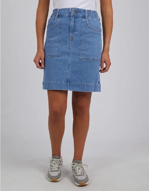 Atlas Denim Skirt - Blue maxi skirt elegant
