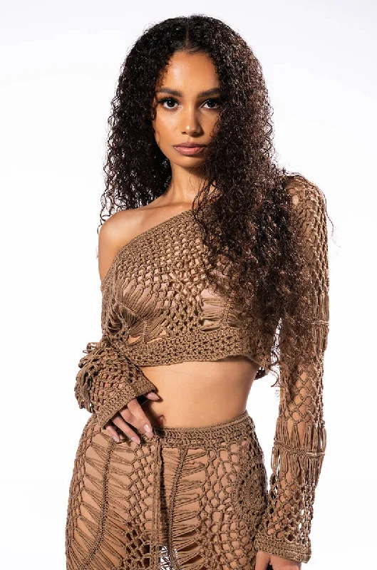 SAND DUNES LONG SLEEVE TOP AND MAXI SKIRT SET wool skirt sturdy