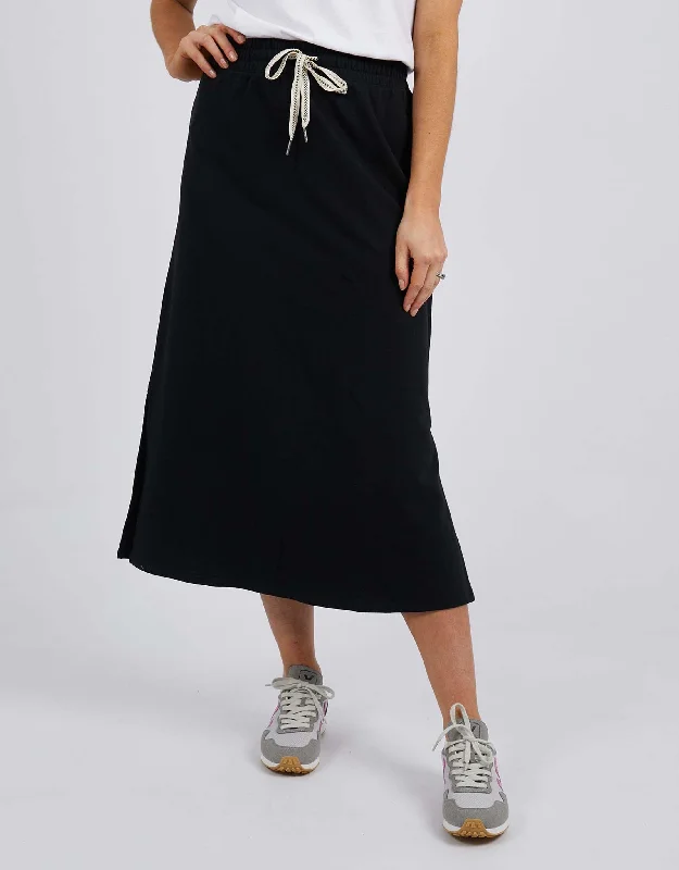 Travel Skirt - Black belted skirt waist