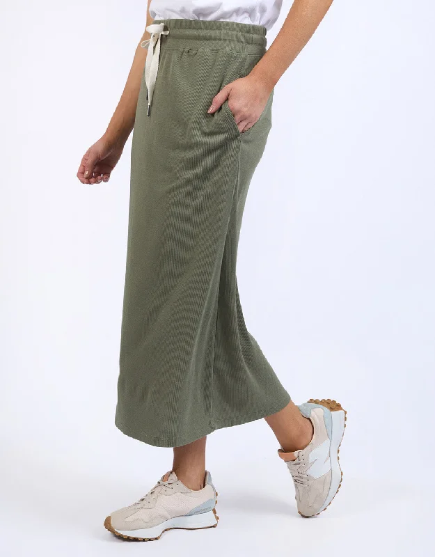 Xanthe Rib Skirt - Clover chiffon skirt airy
