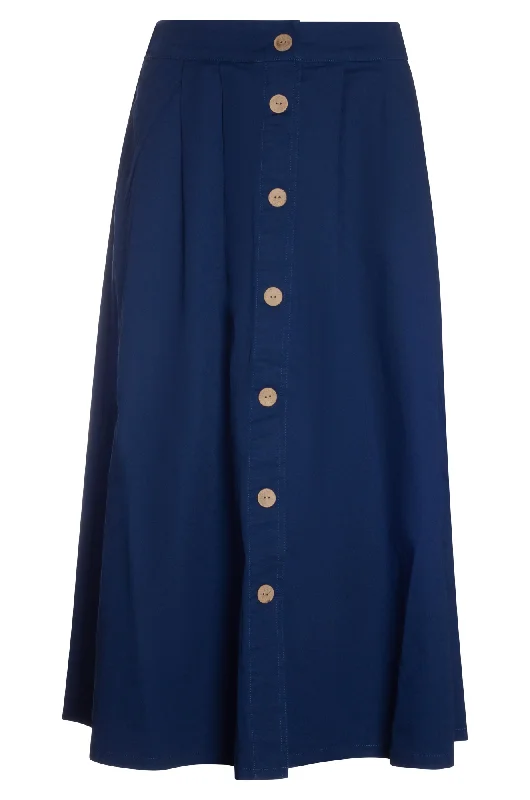 A-line pull on Skirt | INDIGO | 6818AR velvet skirt plush