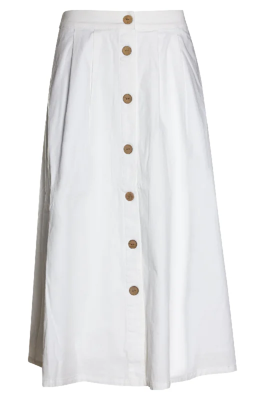A-line pull on Skirt | WHITE | 6818AR denim skirt classic