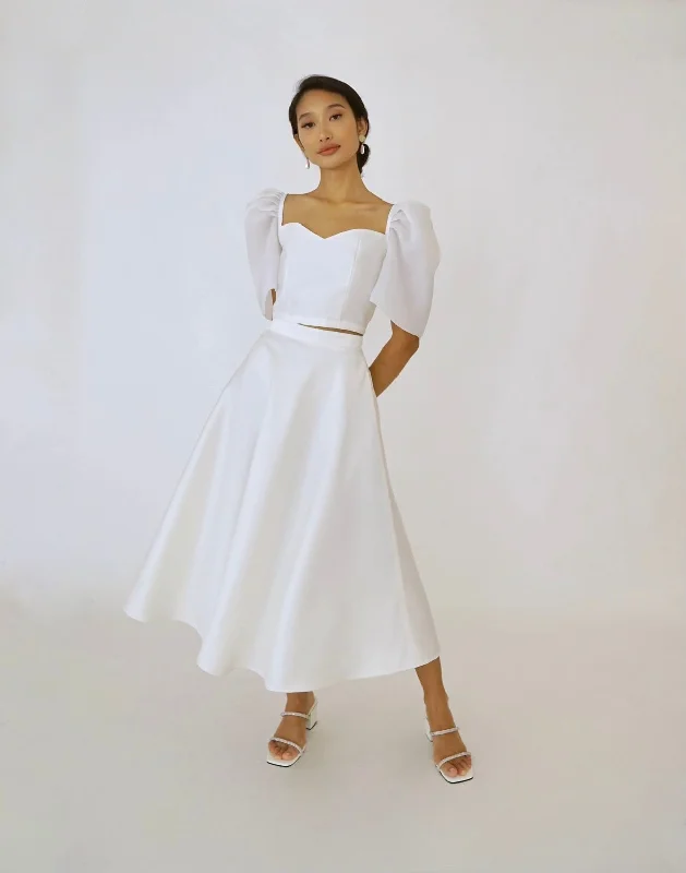 Amihan midi skirt (WHITE) midi skirt versatile