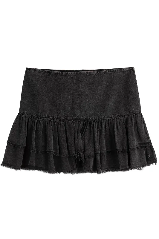 Black Isla Layared skirt wool skirt sturdy
