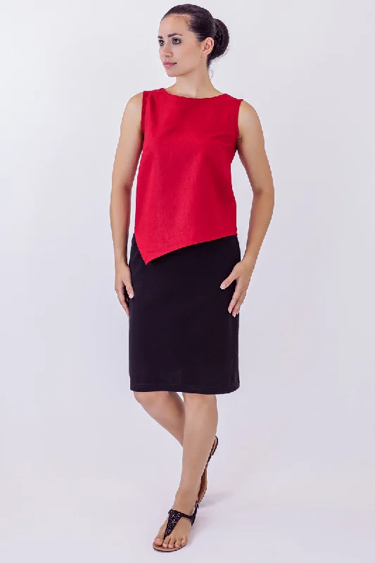 Short Skirt CK-05 ribbed skirt waist