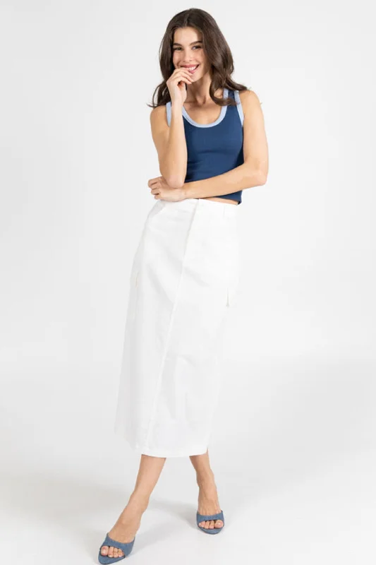 Cotton Twill Cargo Skirt velvet skirt rich