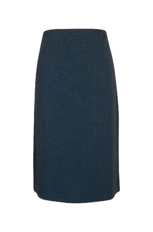Fitted pull on Ponti Skirt | MIDNIGHT MARLE | 7805ZR satin skirt smooth