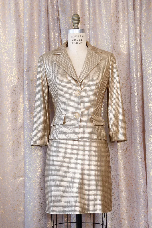 Makali Confetti Dot Skirt Suit S/M wool skirt warm