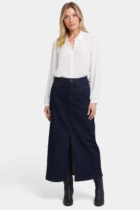 High Rise Long Skirt - Magical linen skirt natural