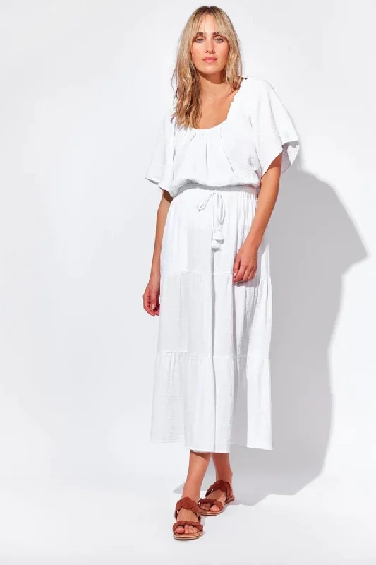 Isle Of Mine - Java Tiered Skirt - Imperial linen skirt natural