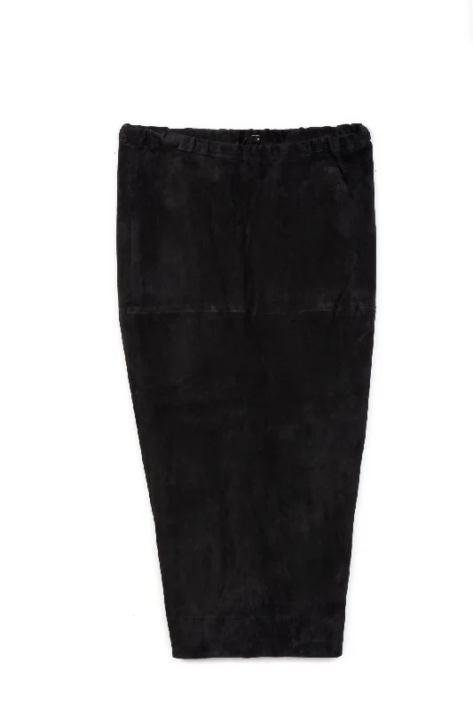 OLIVIA LONG PULL ON SKIRT IN STRETCH SUEDE corduroy skirt textured