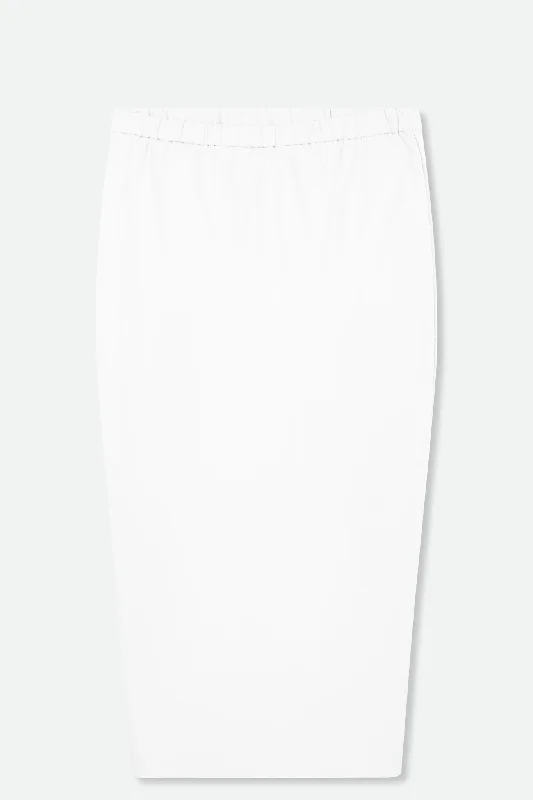 LONG KICK PLEAT SKIRT IN TECHNICAL STRETCH chiffon skirt floaty