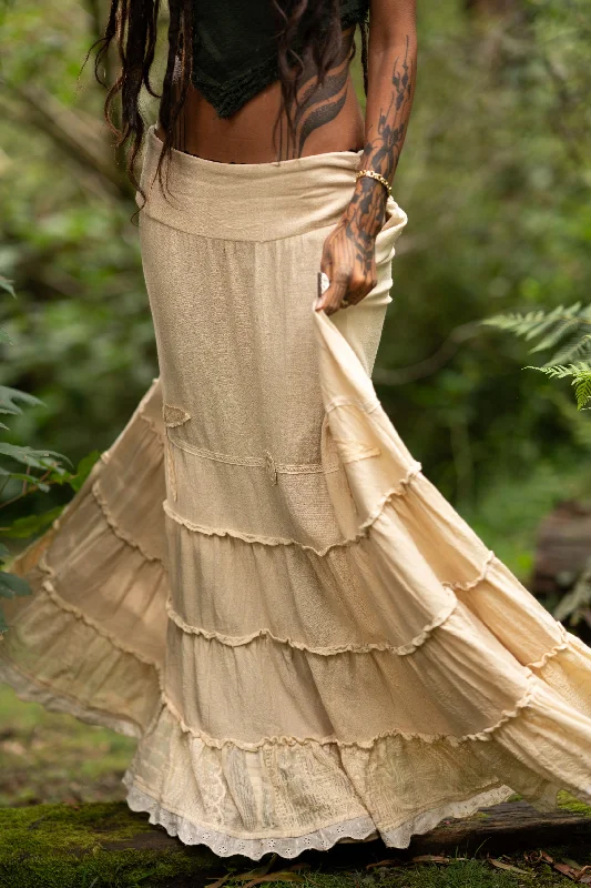 Marrakech Skirt - Cream lace skirt elegant