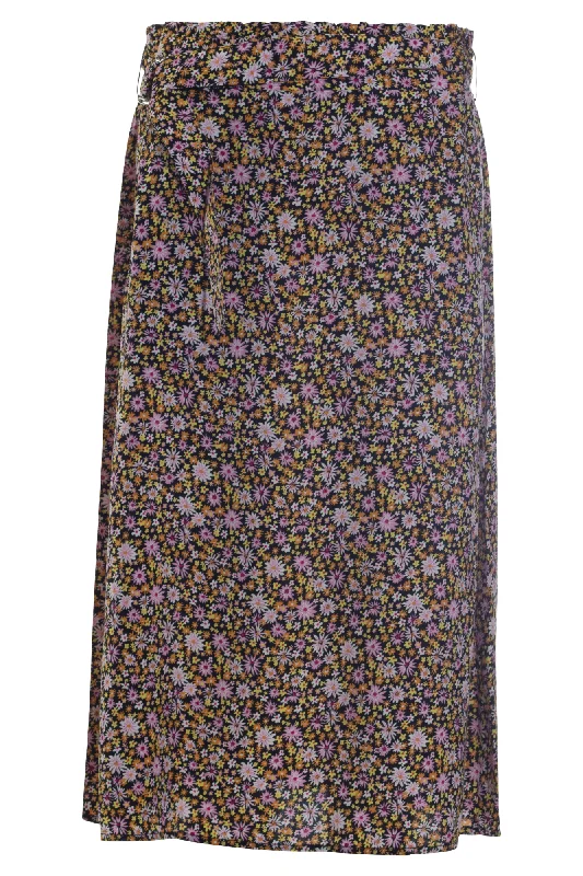 Maxi Skirt with shirred waistband | Pink Gold Ditsy | 3362AR corduroy skirt durable