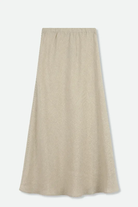 LIVIA BIAS SKIRT IN PREMIUM LINEN low waist skirt