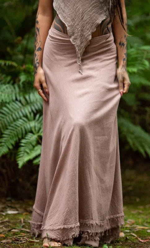 Natural Cotton Wrap Skirt - Natural silk skirt sleek