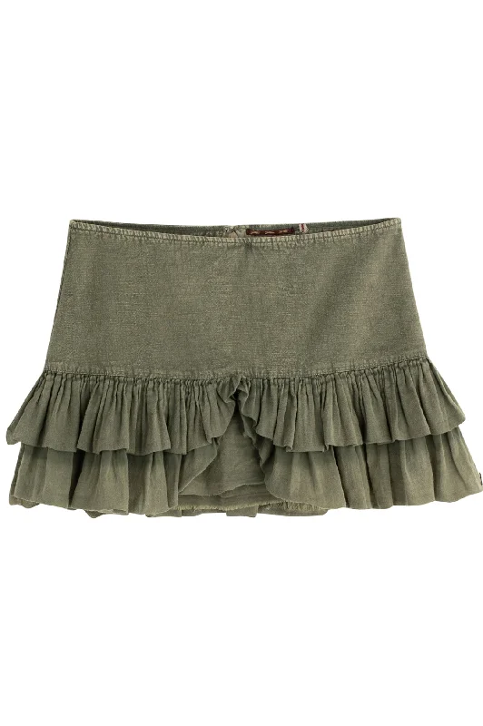 Olive Isla Layared skirt velvet skirt plush