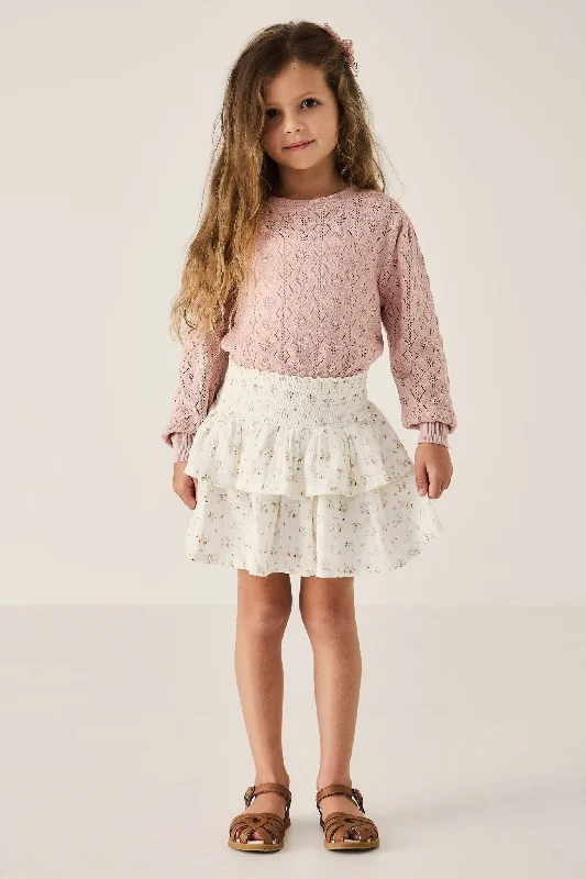 Organic Cotton Muslin Samantha Skirt - Nina Watercolour Floral modal blend skirt