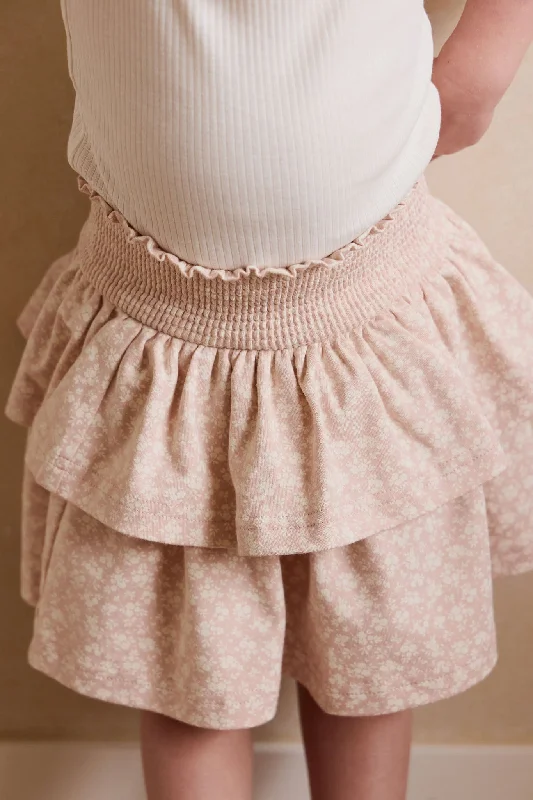 Organic Cotton Ruby Skirt - Rosalie Field Rose breathable skirt fabric
