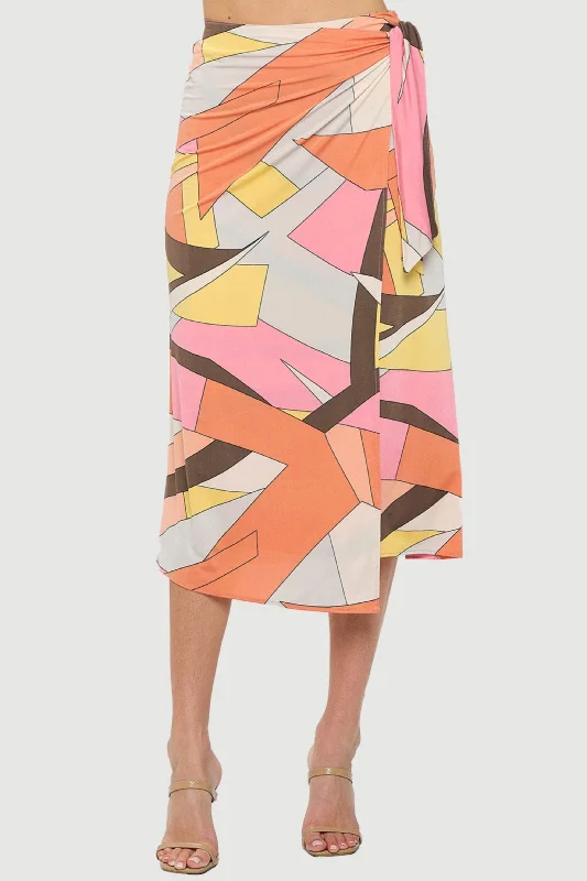 Palm Beach Wrap Skirt leather skirt sleek