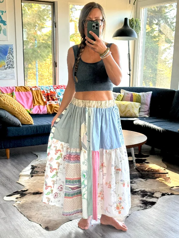 Patch-Work Skirt floral skirt print