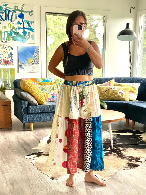 Patch-Work Skirt XL/XXL vintage skirt charm
