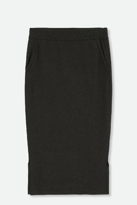 SICILY PENCIL SKIRT IN KNIT PIMA COTTON STRETCH wool skirt thick