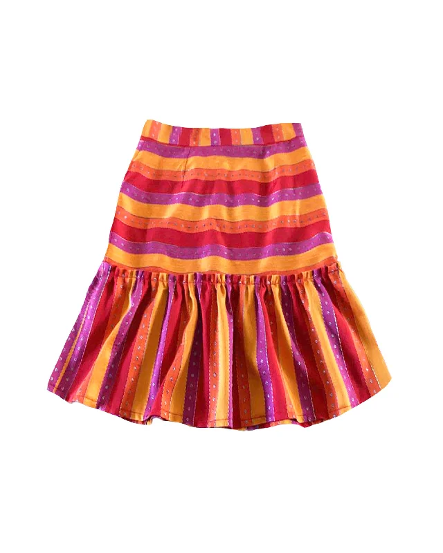 SAMANTA SKIRT- Multi Stripes lightweight skirt design