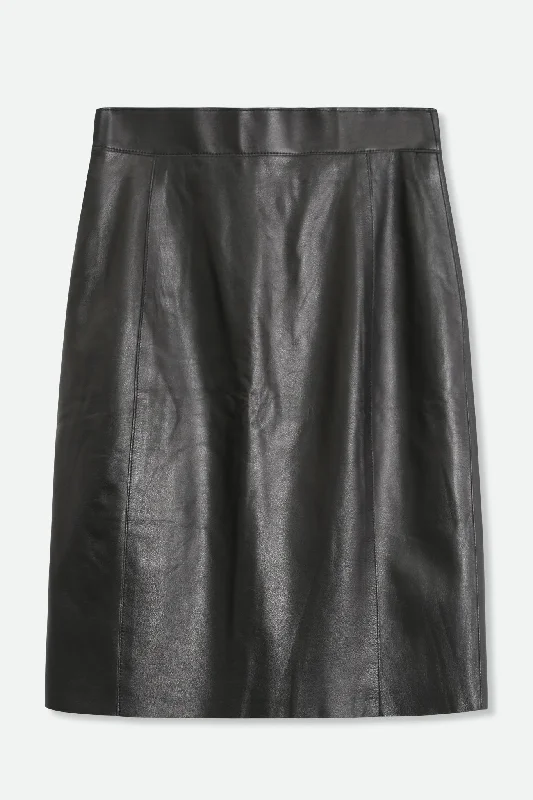 SOLANGE LEATHER TUBE SKIRT denim skirt classic