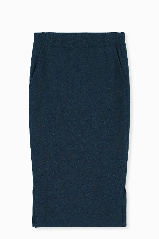 SICILY PENCIL SKIRT IN KNIT PIMA COTTON STRETCH LIMITED EDITION COLORS velvet skirt luxury