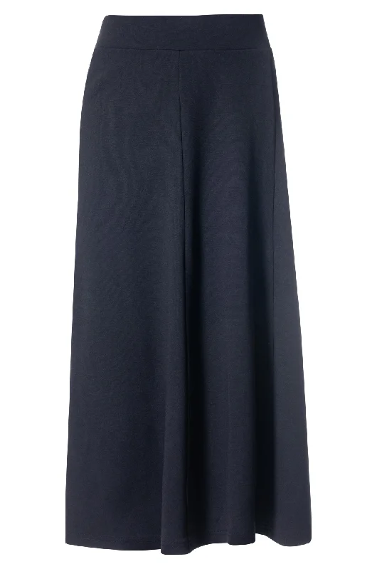 New Ponti pull on Skirt | NAVY | 7806ZZ corduroy skirt durable