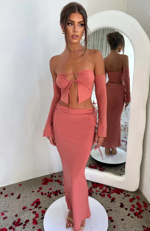 Tana Maxi Skirt - Rose Pink denim skirt classic