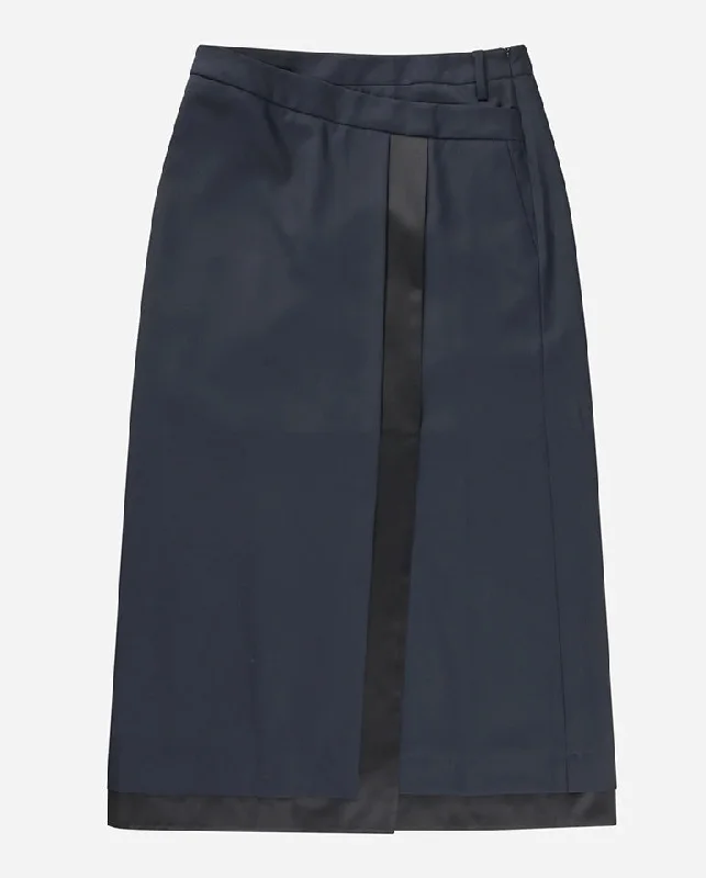 Tarin Tailored Skirt NAVY denim skirt fashionable