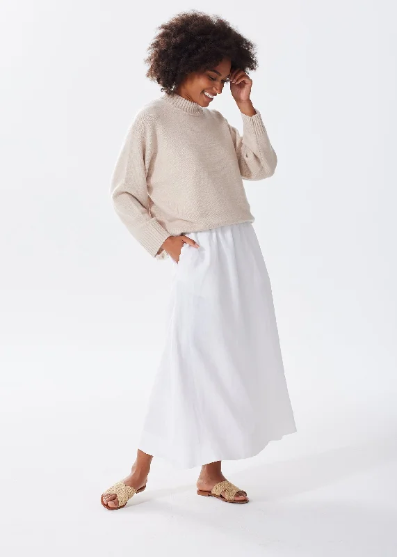 The Linen Maxi Skirt satin skirt smooth