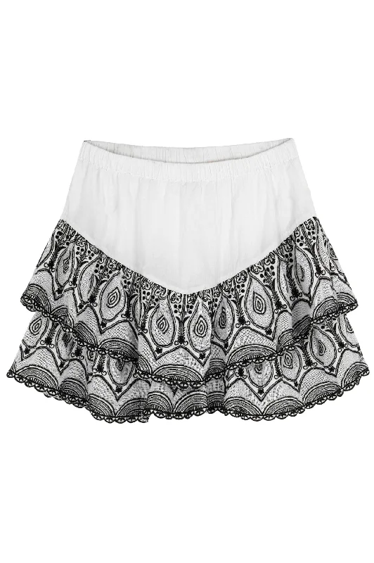 Victorian Inspired Embroidered Skirt casual skirt length