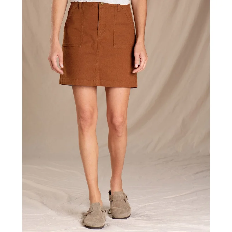 Women's Earthworks Skirt button skirt front