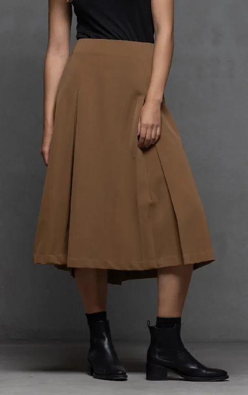 WOOL BLEND BOX PLEAT SKIRT chiffon skirt delicate