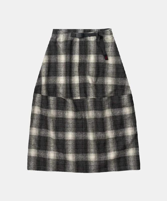 Wool Paneled Skirt linen skirt airy