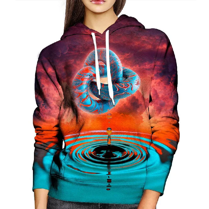 A Psychedelic Womens Hoodie Hoodie with Sequins Glamorous Eye-catching